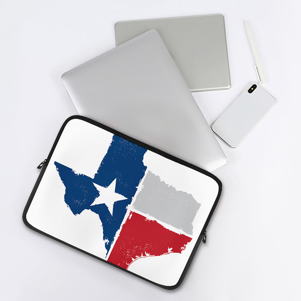 Texas State Flag Print Laptop Sleeve