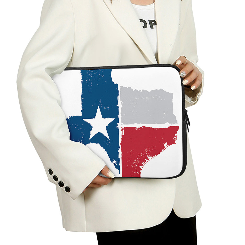 Texas State Flag Print Laptop Sleeve