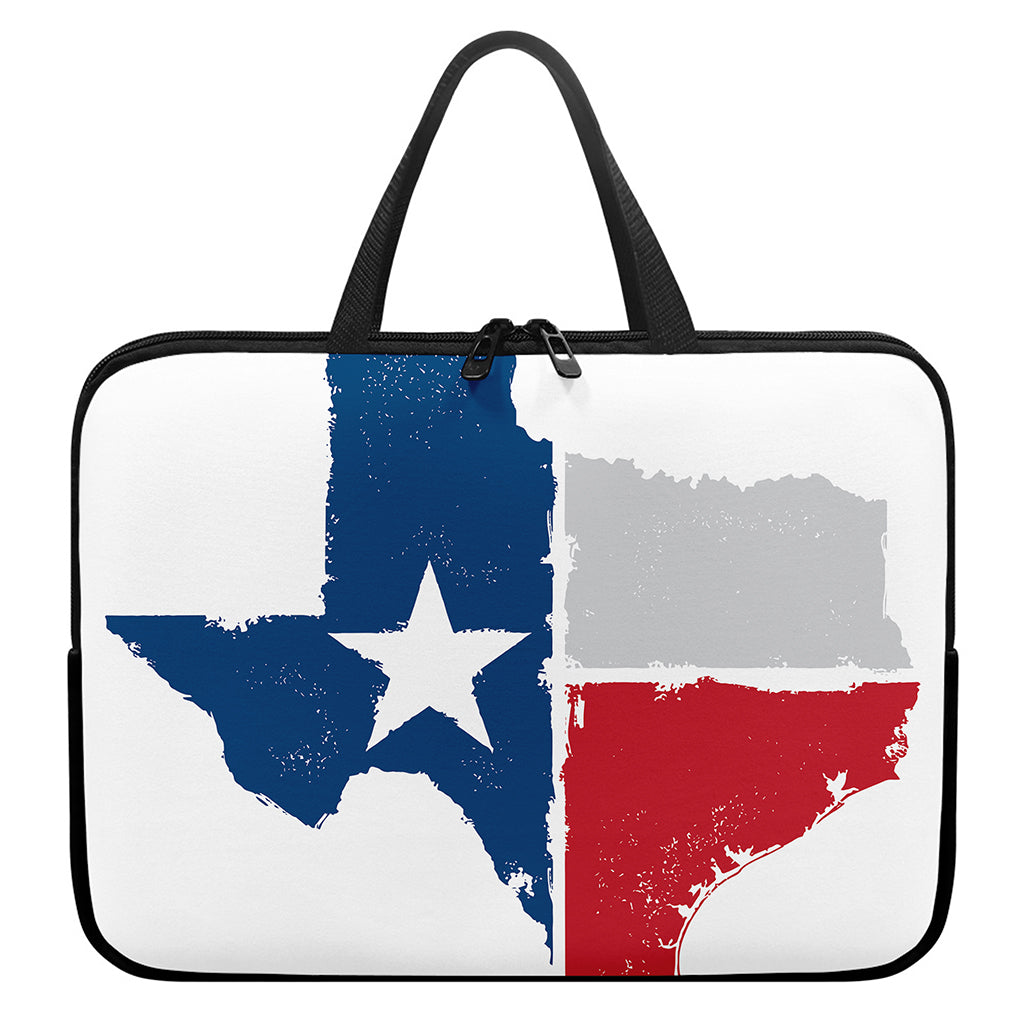 Texas State Flag Print Laptop Sleeve With Handle