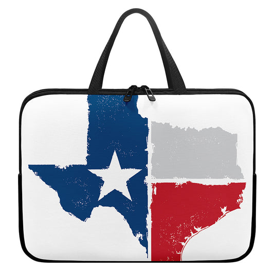 Texas State Flag Print Laptop Sleeve With Handle