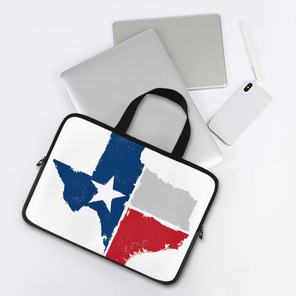 Texas State Flag Print Laptop Sleeve With Handle
