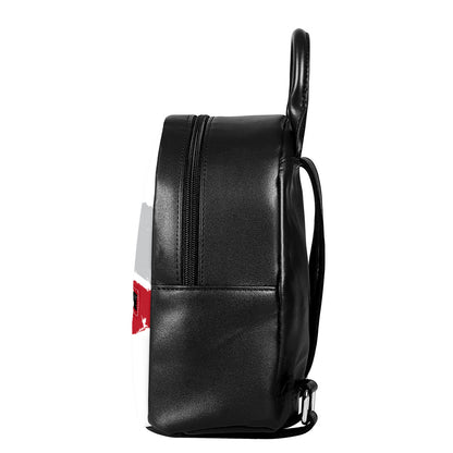 Texas State Flag Print Leather Backpack