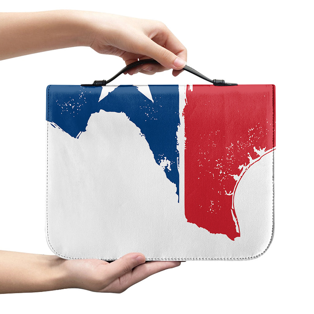 Texas State Flag Print Leather Bible Cover