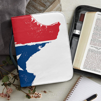Texas State Flag Print Leather Bible Cover