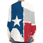 Texas State Flag Print Long Sleeve Baseball Jersey