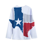 Texas State Flag Print Long Sleeve Short Coat
