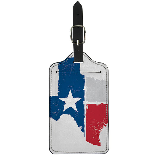 Texas State Flag Print Luggage Tag