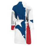 Texas State Flag Print Men's Bathrobe