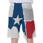 Texas State Flag Print Men's Beach Shorts