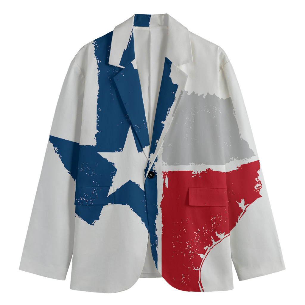 Texas State Flag Print Men's Blazer