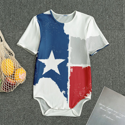 Texas State Flag Print Men's Bodysuit