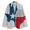 Texas State Flag Print Men's Cotton Blazer