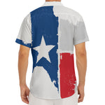Texas State Flag Print Men's Deep V-Neck Shirt