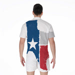 Texas State Flag Print Men's Rompers