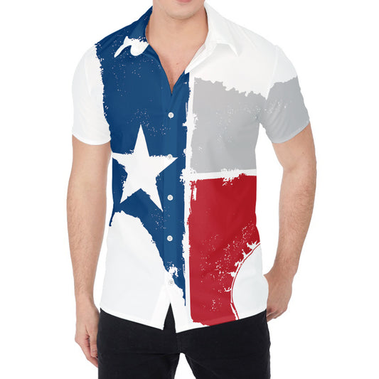 Texas State Flag Print Men's Shirt