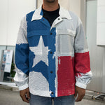 Texas State Flag Print Men's Shirt Jacket