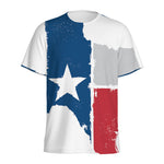 Texas State Flag Print Men's Sports T-Shirt