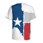 Texas State Flag Print Men's Sports T-Shirt