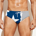 Texas State Flag Print Men's Swim Briefs