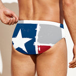 Texas State Flag Print Men's Swim Briefs