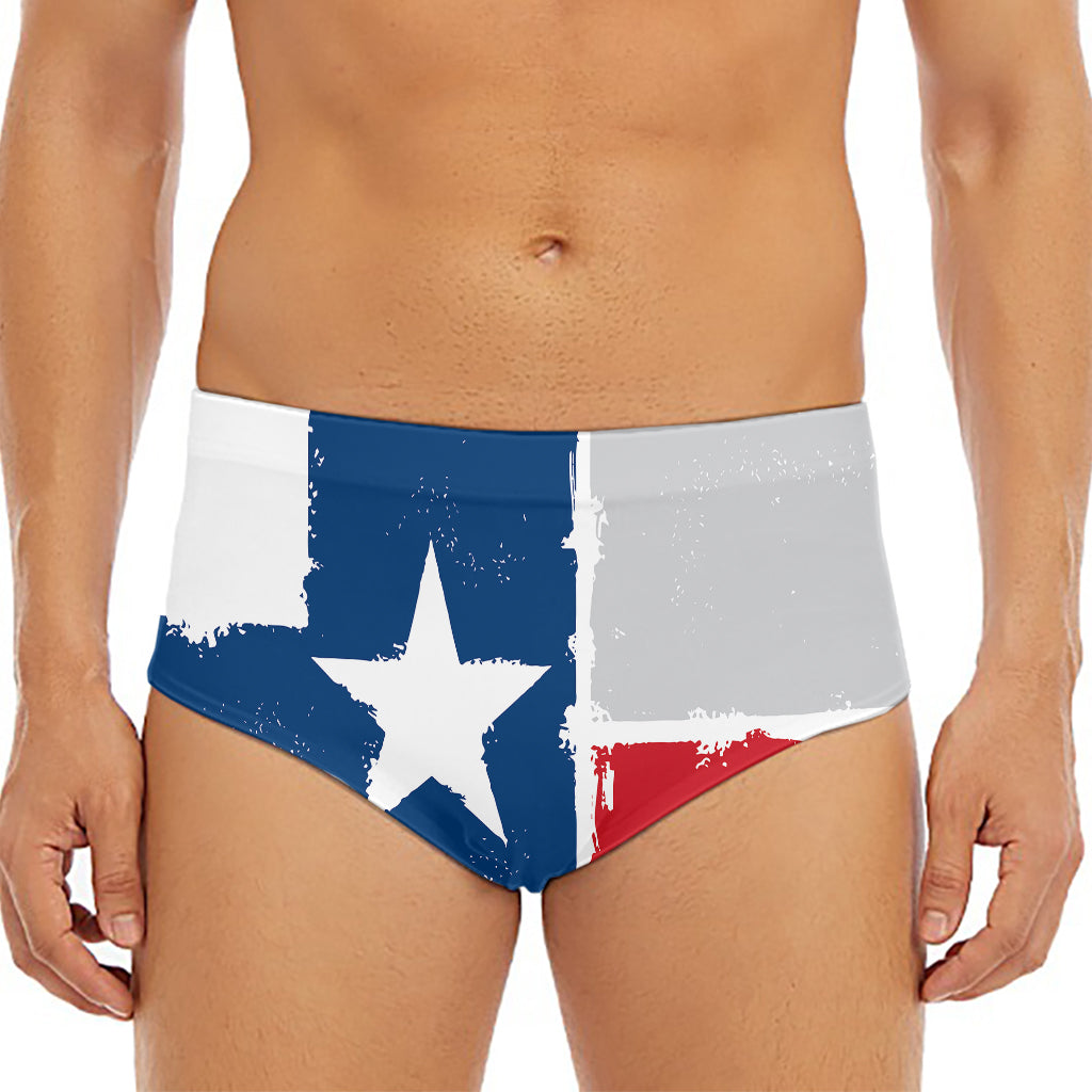 Texas State Flag Print Men's Triangle Swim Briefs
