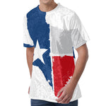Texas State Flag Print Men's Velvet T-Shirt