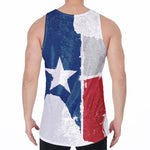 Texas State Flag Print Men's Velvet Tank Top