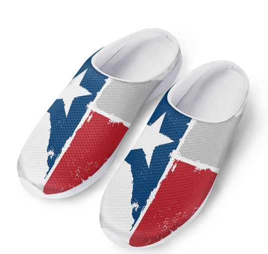 Texas State Flag Print Mesh Casual Shoes