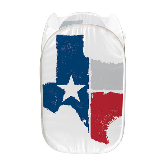 Texas State Flag Print Mesh Laundry Hamper