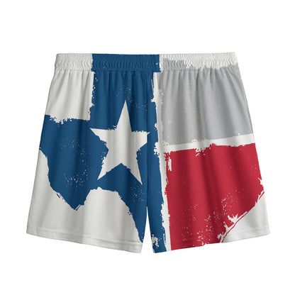 Texas State Flag Print Mesh Shorts