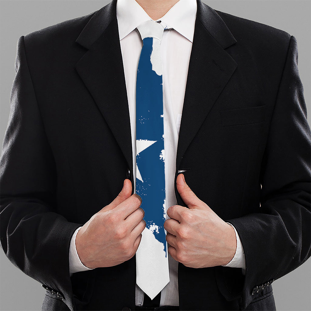 Texas State Flag Print Necktie
