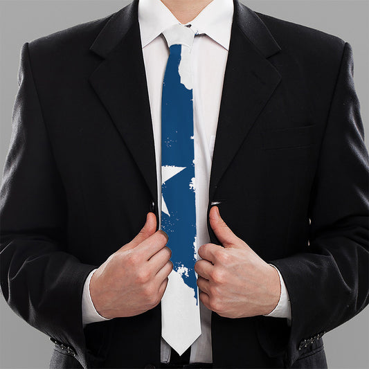 Texas State Flag Print Necktie
