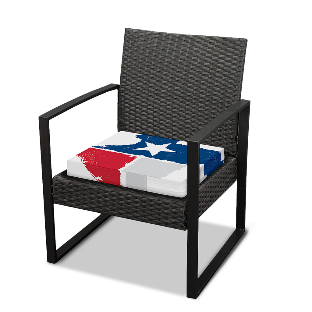 Texas State Flag Print Outdoor Seat Cushion Cover