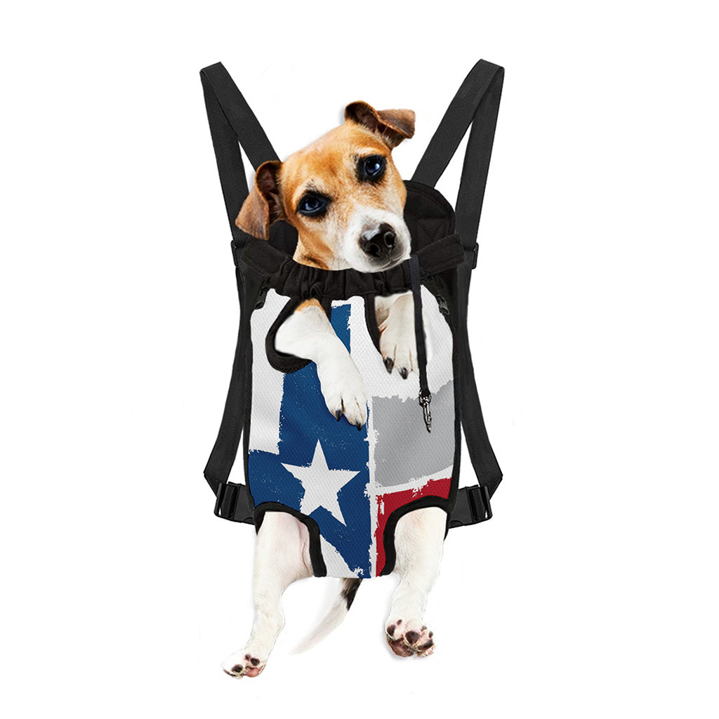 Texas State Flag Print Pet Carrier Backpack