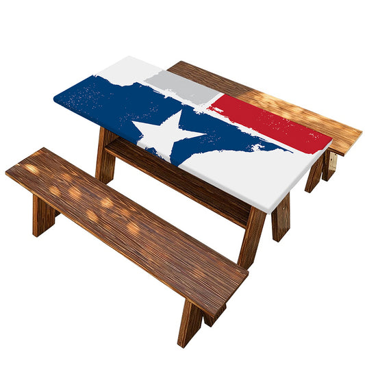 Texas State Flag Print Picnic Table Cover
