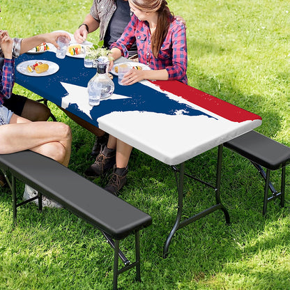 Texas State Flag Print Picnic Table Cover