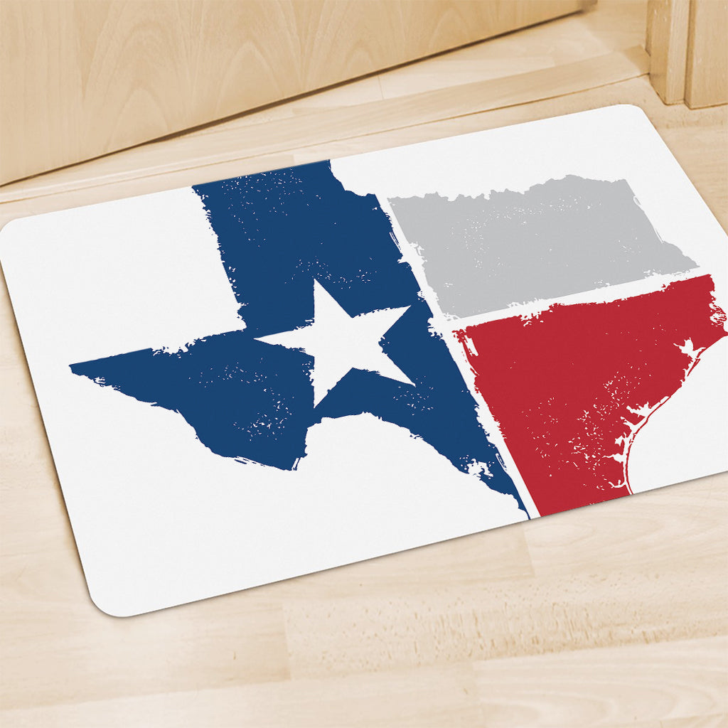 Texas State Flag Print Polyester Doormat