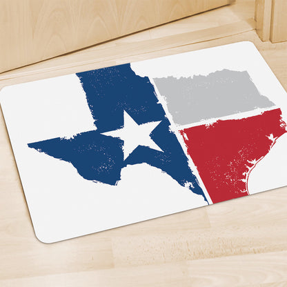 Texas State Flag Print Polyester Doormat
