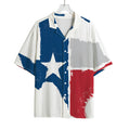 Texas State Flag Print Rayon Hawaiian Shirt