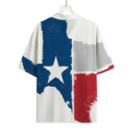 Texas State Flag Print Rayon Hawaiian Shirt