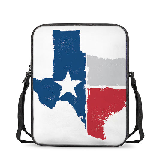 Texas State Flag Print Rectangular Crossbody Bag