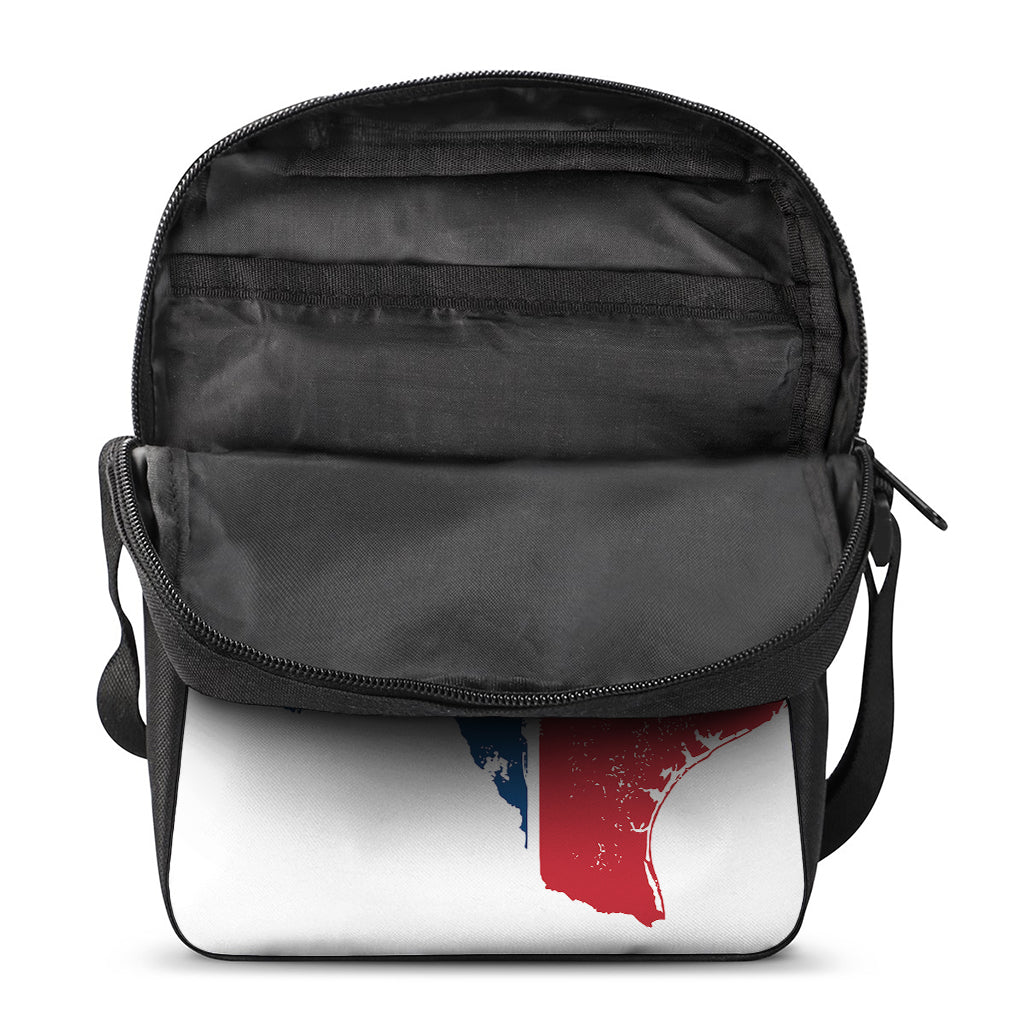 Texas State Flag Print Rectangular Crossbody Bag