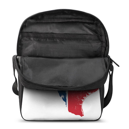 Texas State Flag Print Rectangular Crossbody Bag