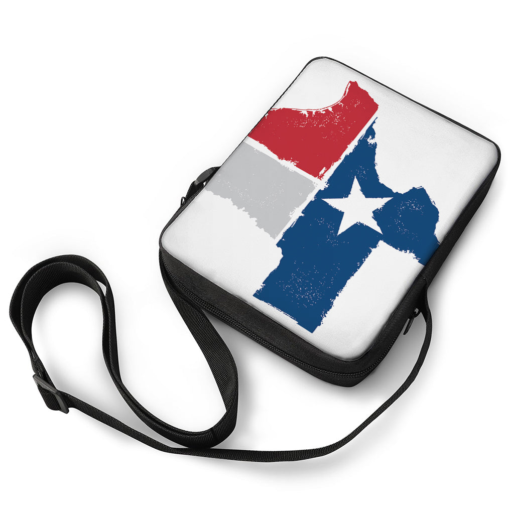 Texas State Flag Print Rectangular Crossbody Bag