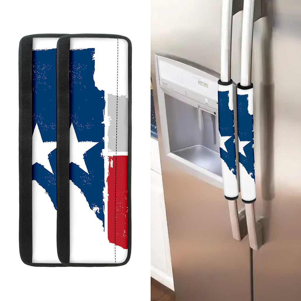 Texas State Flag Print Refrigerator Handle Covers