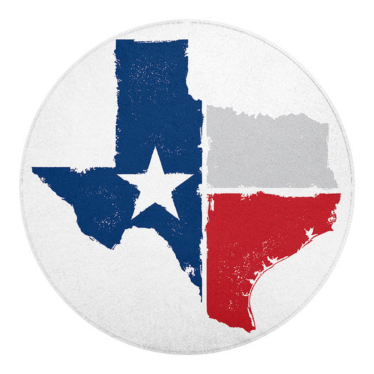 Texas State Flag Print Round Blanket
