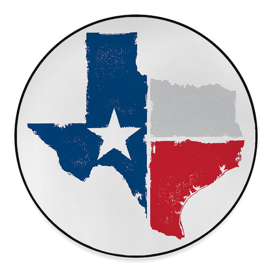 Texas State Flag Print Round Floor Mat