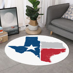 Texas State Flag Print Round Rug
