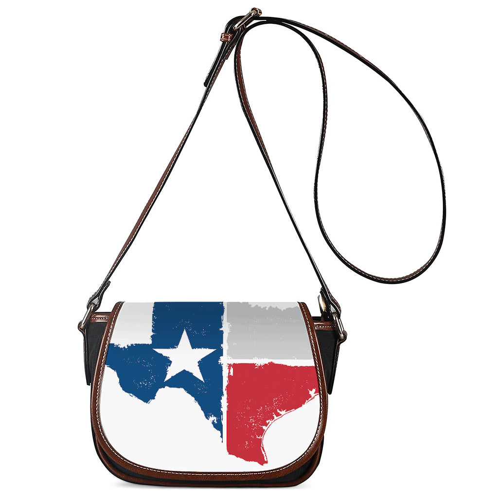 Texas State Flag Print Saddle Bag