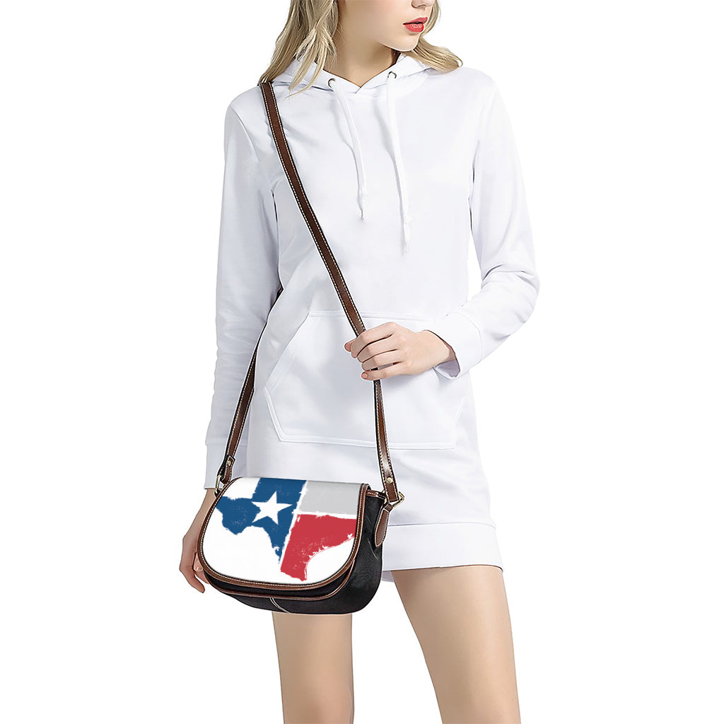 Texas State Flag Print Saddle Bag